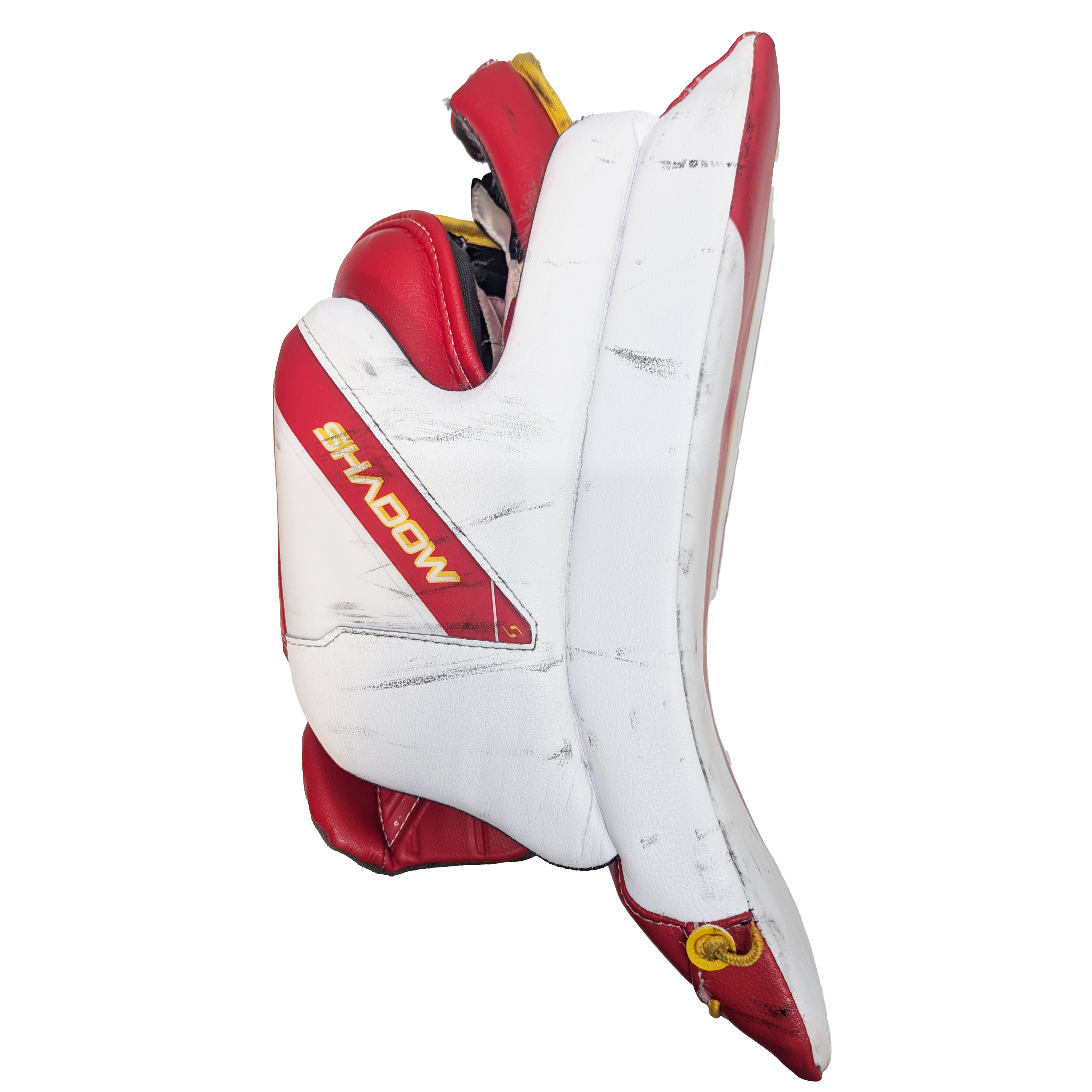 Bauer Supreme Shadow - Ensemble complet de gardien de but AHL Pro Stock d'occasion (blanc/rouge/jaune)